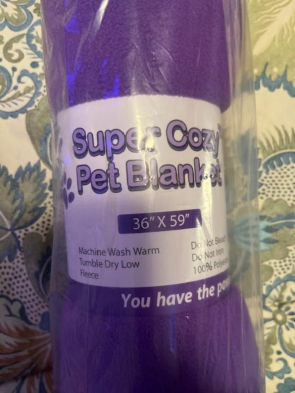 Pet Cozy Mat 36 x 59 Purple